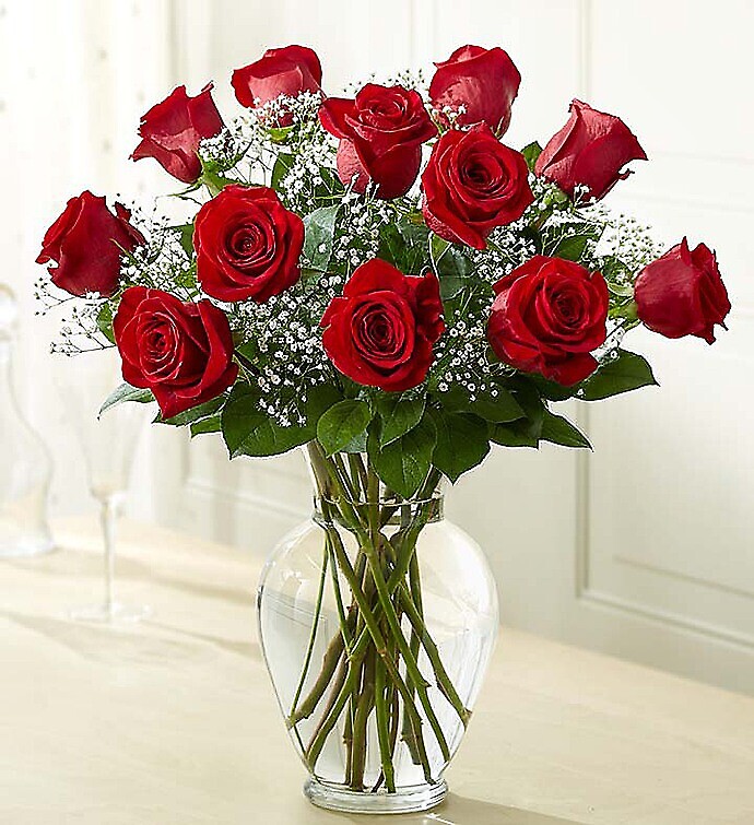 12 PREMIUM LONG STEM RED ROSES Subscription