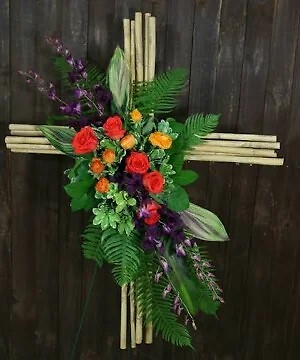 Colorful Bamboo Cross